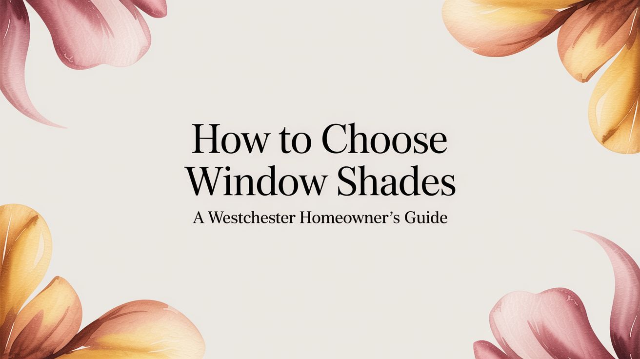 Westchester Window Fashions | How to Choose Window Shades: A Westchester Homeowner's Guide